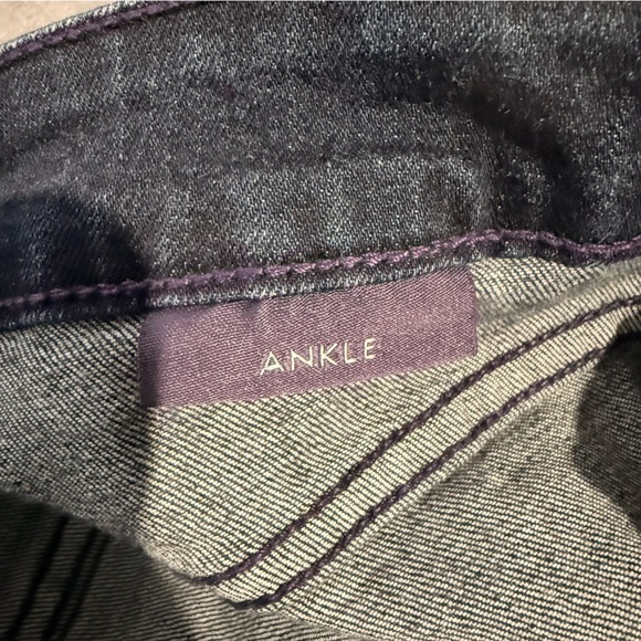 NYDJ Women's Alina Ankle Skinny Jeans 12 Dark Wash Distressed Denim Shapewear - Picture 8 of 9